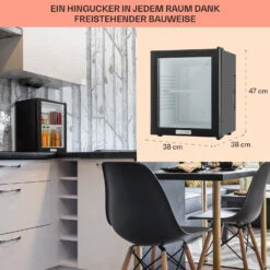 MKS-12 Minibar 24 Liter Klasse E Schwarz Glas 0dB -Innovation Home Appliances Store 10005439 DE 0006 usp