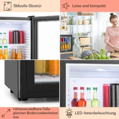 MKS-13 Minibar Mini-Kühlschrank 3 Temperaturen 30L 23 DB Glastür -Innovation Home Appliances Store 10005440 DE 0005 usp