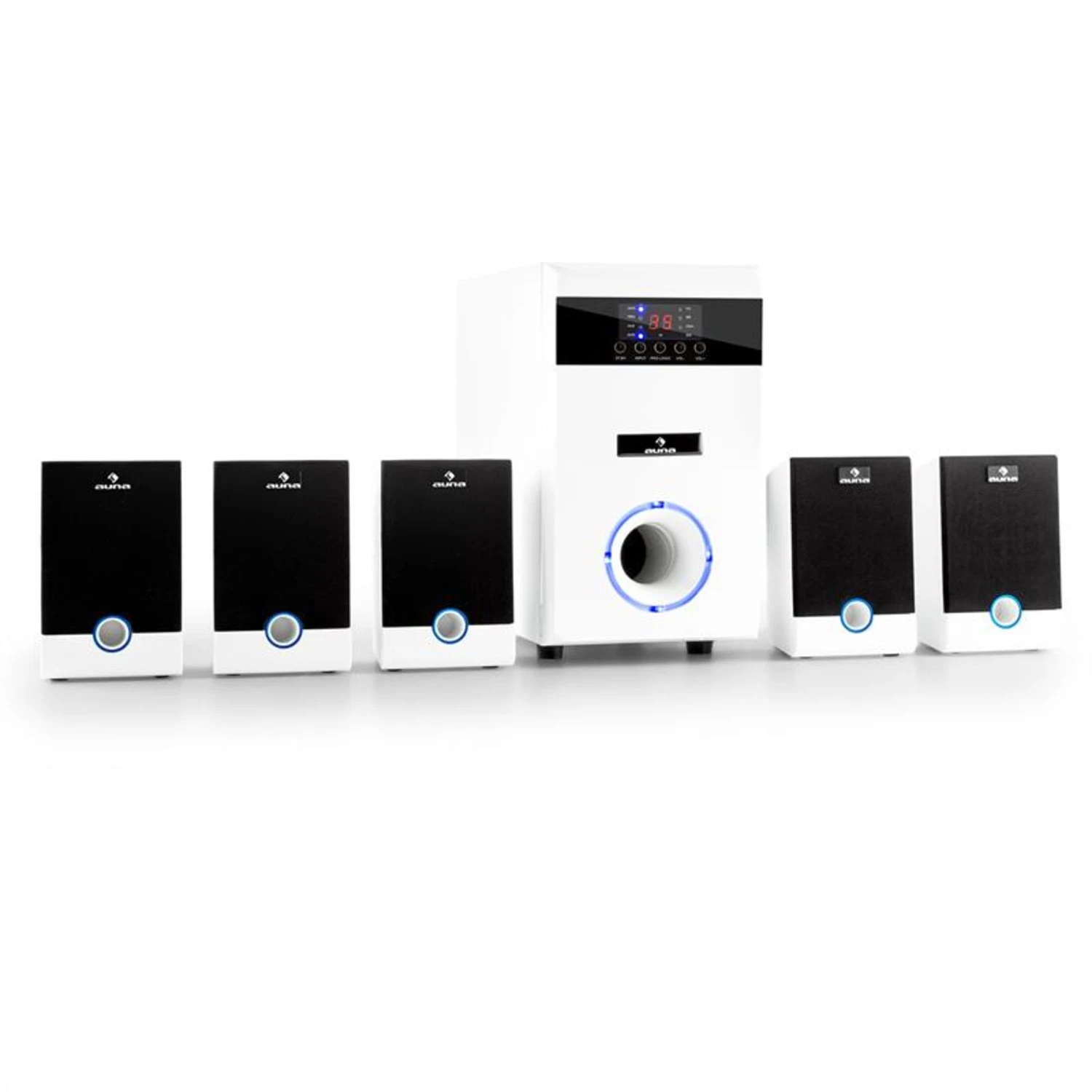 MM-5.1-JW 5.1 Surround Lautsprecher Set Aktiv 95W RMS Fernbedienung 1 MM-5.1-JW 5.1 Surround Lautsprecher Set Aktiv 95W RMS Fernbedienung