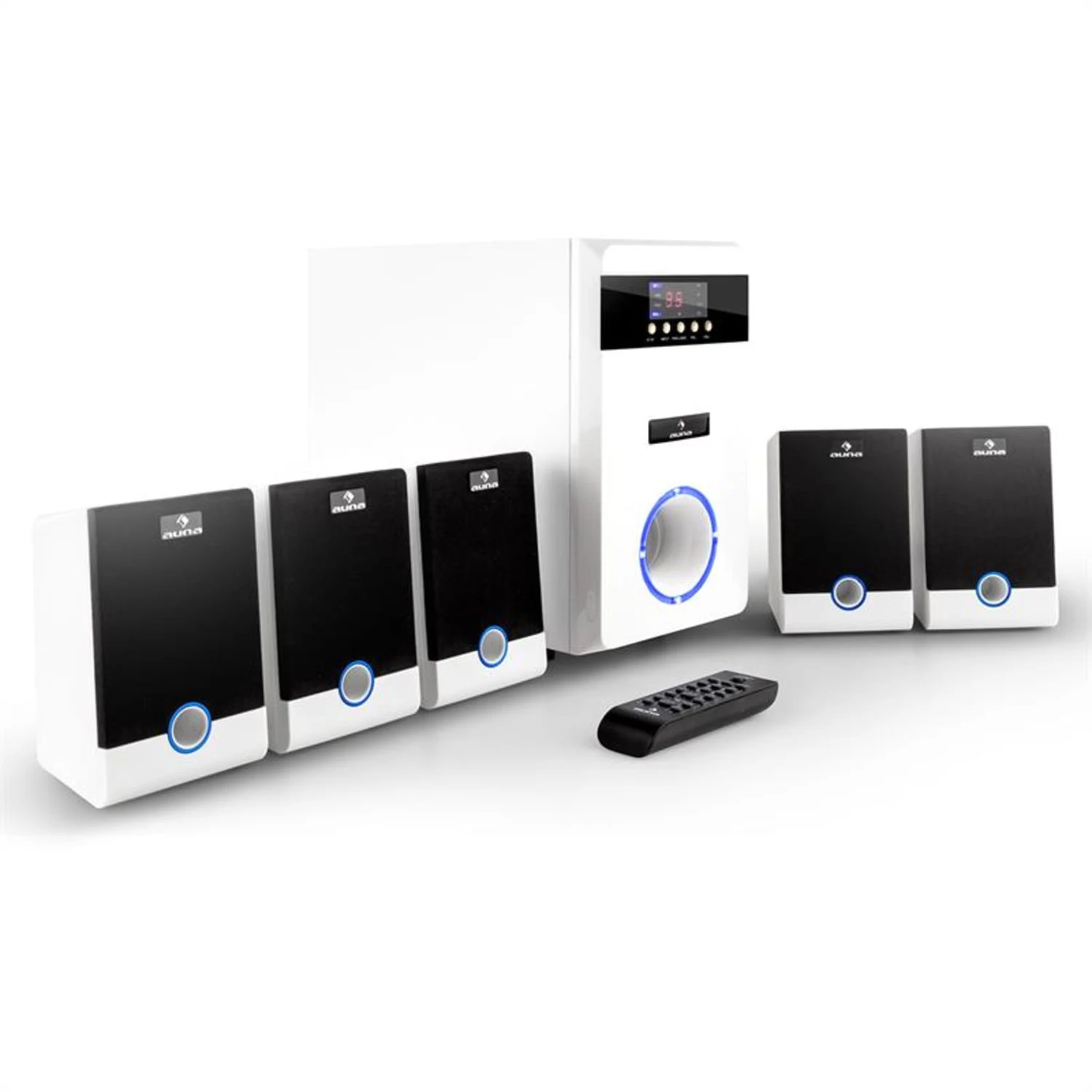 MM-5.1-JW 5.1 Surround Lautsprecher Set Aktiv 95W RMS Fernbedienung 2 MM-5.1-JW 5.1 Surround Lautsprecher Set Aktiv 95W RMS Fernbedienung – Bild 2