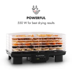 Bananarama Dörrautomat Schwarz 550W Trockner Dehydrator 6 Etagen -Innovation Home Appliances Store 10027831 yy 0004 logo Klarstein Bananarama Doerrautomat schwarz reedit