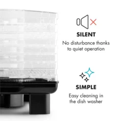 Bananarama Dörrautomat Schwarz 550W Trockner Dehydrator 6 Etagen -Innovation Home Appliances Store 10027831 yy 0006 logo Klarstein Bananarama Doerrautomat schwarz reedit