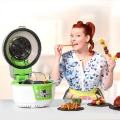 VitAir Turbo Heißluftfritteuse Grün-weiß 1400W Grillen Backen 9l 13 VitAir Turbo Heißluftfritteuse Grün-weiß 1400W Grillen Backen 9l -Innovation Home Appliances Store 10028288 yy 0003 titel enie klarstein vitair heissluft frieteuse