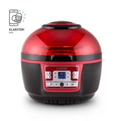 VitAir Turbo Heißluftfritteuse Rot-schwarz 1400W Grillen Backen 9l -Innovation Home Appliances Store 10028289 yy 0004 logo Klarstein VitAir Heissluftfritteuse V2 rot schwarz