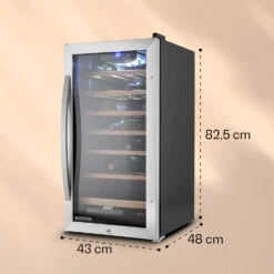 Vinamour 26 Uno Weinkühlschrank 26 Flaschen 88 Liter Edelstahl LED -Innovation Home Appliances Store 10028491 yy 0006 dimensions