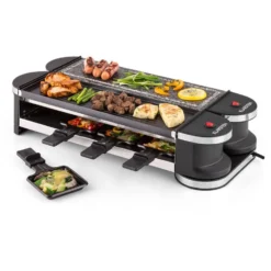 Tenderloin 50/50 Raclette-Grill 1200W 8 Personen Naturstein & Grill -Innovation Home Appliances Store 10028578 yy 0007 logo 07 Klarstein Tenderloin Raclette Grill