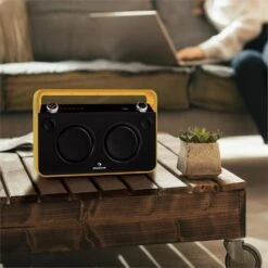 Bebop Ghettoblaster USB Bluetooth AUX MIC Akku Gelb -Innovation Home Appliances Store 10028660 yy 0004 ambient 02 Auna Bebop Ghettoblaster