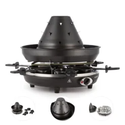 Taste Volcano Tartarengrill Raclettegrill 1500 W 6 Personen Schwarz -Innovation Home Appliances Store 10030307 yy 0006 detail Klarstein Tataren Grill Raclette Grill