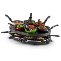 Woklette Tischgrill Raclette Wokset 1200 W 8 Personen Antihaft -Innovation Home Appliances Store 10030539 yy 0005 front oneConcept Woklette Tischgrill Raclette Wok 1200W