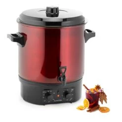 Innovation Home Appliances Store 35 Biggie Einkochautomat Edelstahl 27 Liter 2000W Timer Rot