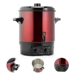 Biggie Einkochautomat Edelstahl 27 Liter 2000W Timer Rot -Innovation Home Appliances Store 10030585 yy 0003 detail Klarstein Biggie Einkochautomat 27 Liter rot