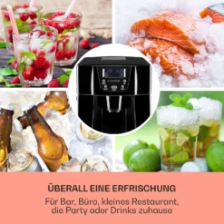 Ice Volcano 2G Eismaschine LED 12kg Je 24h 2l 6-12min Schwarz -Innovation Home Appliances Store 10030844 DE 0003 usp