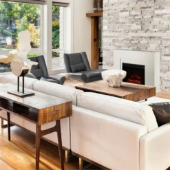 Blanca Elektrischer Kamin LED-Flammensimulation 750/1500 W 5000 BTU -Innovation Home Appliances Store 10030847 yy 0003 ambient Klarstein Blanca Elektrischer Kamin 1000 2000W