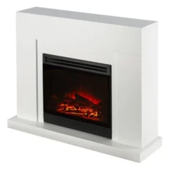 Blanca Elektrischer Kamin LED-Flammensimulation 750/1500 W 5000 BTU -Innovation Home Appliances Store 10030847 yy 0008 front Klarstein Blanca Elektrischer Kamin 1000 2000W