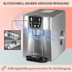 Ice Volcano 2G Eismaschine LED 12kg Je 24h 2l 6-12min Silber -Innovation Home Appliances Store 10030848 DE 0005 usp