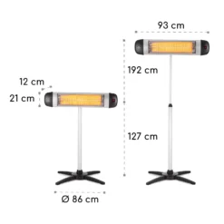 Rising Sun Infrarot-Heizstrahler 3 Leistungsstufen 850/1650/2500W IP34 -Innovation Home Appliances Store 10031346 yy 0011 logo