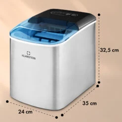 On-The-Rocks Eismaschine LED | 12kg Je 24h | 2.1l | Edelstahl Schwarz -Innovation Home Appliances Store 10031372 yy 0011 dimensions