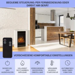  Studio 5 Elektrischer Kamin Heizlüfter 900/1800 W Fernbedienung -Innovation Home Appliances Store 10031572 de 0006 usp