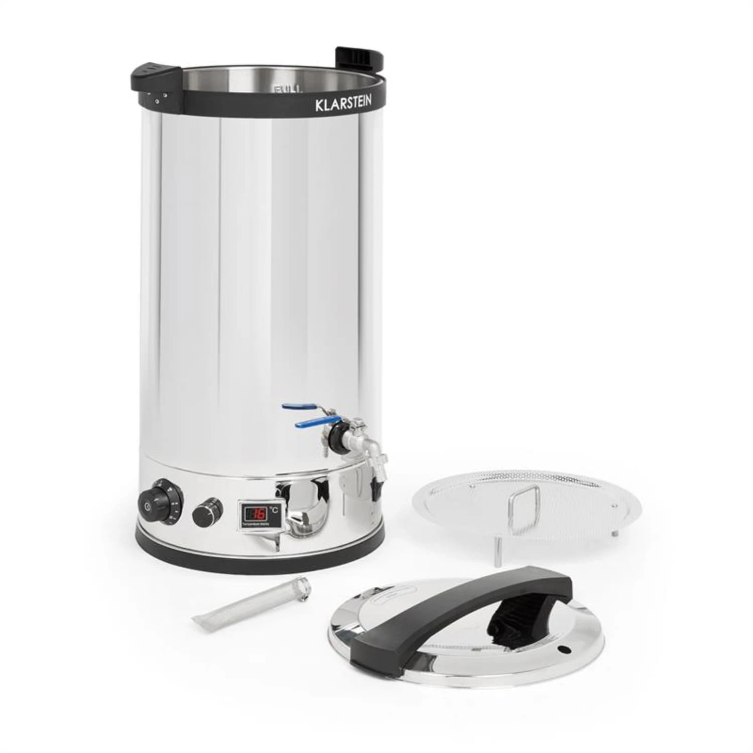 Füllhorn Maischekessel 2500W 30l LED-Display Timer 304-Edelstahl 2 Füllhorn Maischekessel 2500W 30l LED-Display Timer 304-Edelstahl – Bild 2