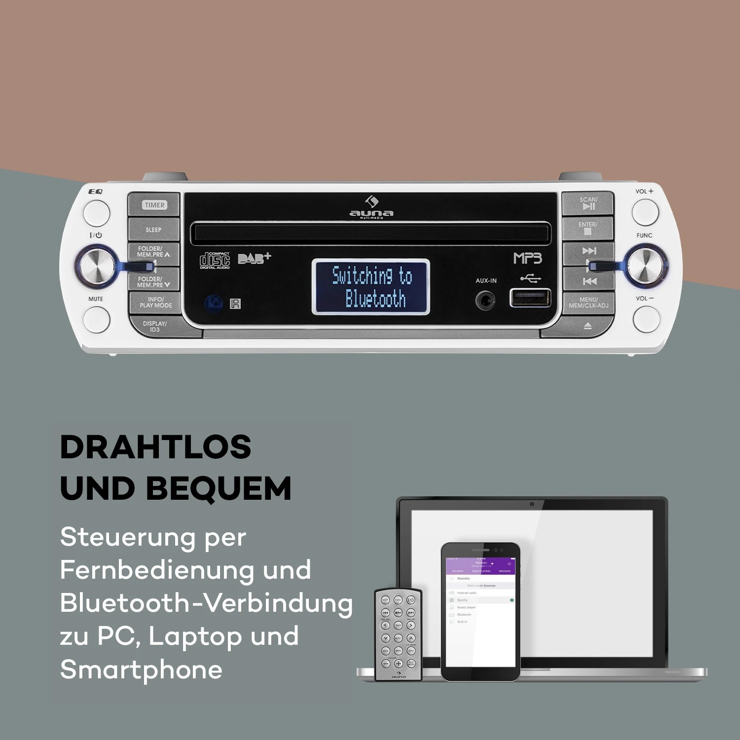 KR-400 CD Küchenradio, DAB+/PLL FM, CD/Mp3-Player Silber 7 KR-400 CD Küchenradio, DAB+/PLL FM, CD/Mp3-Player Silber – Bild 7