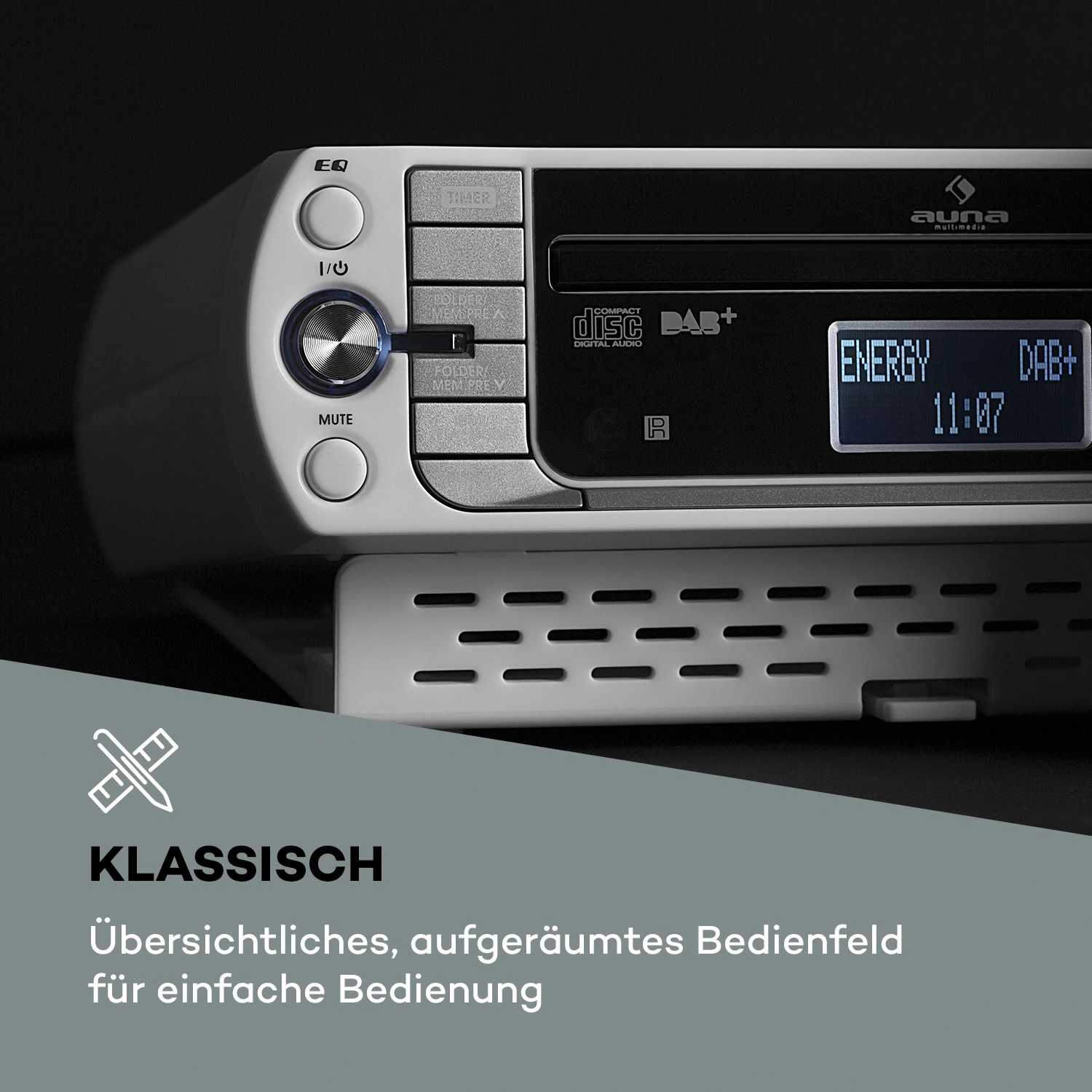 KR-400 CD Küchenradio, DAB+/PLL FM, CD/Mp3-Player Silber 10 KR-400 CD Küchenradio, DAB+/PLL FM, CD/Mp3-Player Silber – Bild 10