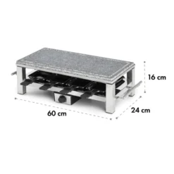 Schmelzlette Raclette 1500W Naturstein-Platte Edelstahlgehäuse 12 Schmelzlette Raclette 1500W Naturstein-Platte Edelstahlgehäuse -Innovation Home Appliances Store 10032028 yy 0006 logo Klarstein Schmelzlette Raclette 1500W Edelstahl