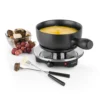 Sirloin Fondue-Set Raclette 1200 Watt Keramiktopf Edelstahlgabeln