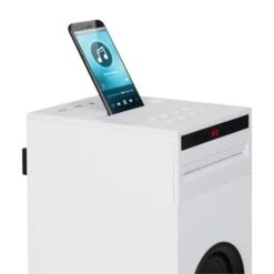 Karaboom CD Karaoke-Anlage Bluetooth MP3 USB-Charger Mikrofon FB Weiß -Innovation Home Appliances Store 10032106 yy 0005 detail auna Karaboom CD Karaoke Turm weiss