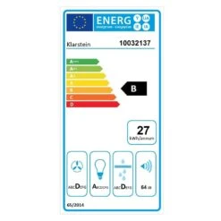 Galina Dunstabzugshaube Abluft 60 Cm 350 M³/h LED Edelstahl Acrylglas -Innovation Home Appliances Store 10032137 energy label