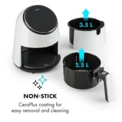 AirVital Heißluftfritteuse 1300W 2,5l CeraPlus-Antihaft Touch Weiß -Innovation Home Appliances Store 10032331 yy 0006 logo Klarstein AirVital Heissluftfritteuse 1300W weiss