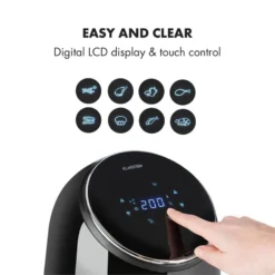 AirVital Heißluftfritteuse 1300W 2,5l CeraPlus-Antihaft Touch Schwarz -Innovation Home Appliances Store 10032332 yy 0005 logo Klarstein AirVital Heissluftfritteuse 1300W schwarz