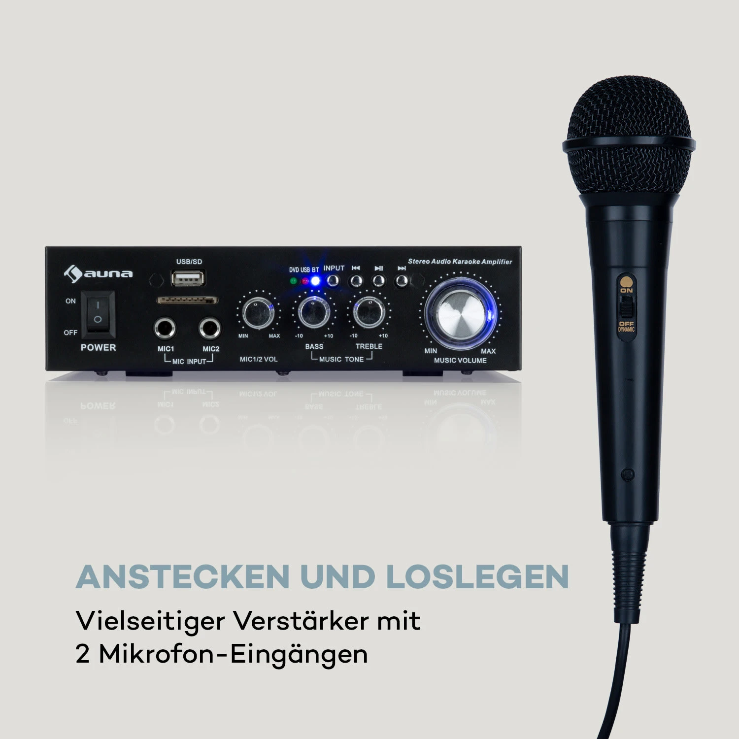 Karaoke Star 2 Karaoke-Set 2 X 50 W Max. BT USB/SD Line-In 2 X Mikro 4 Karaoke Star 2 Karaoke-Set 2 X 50 W Max. BT USB/SD Line-In 2 X Mikro – Bild 4