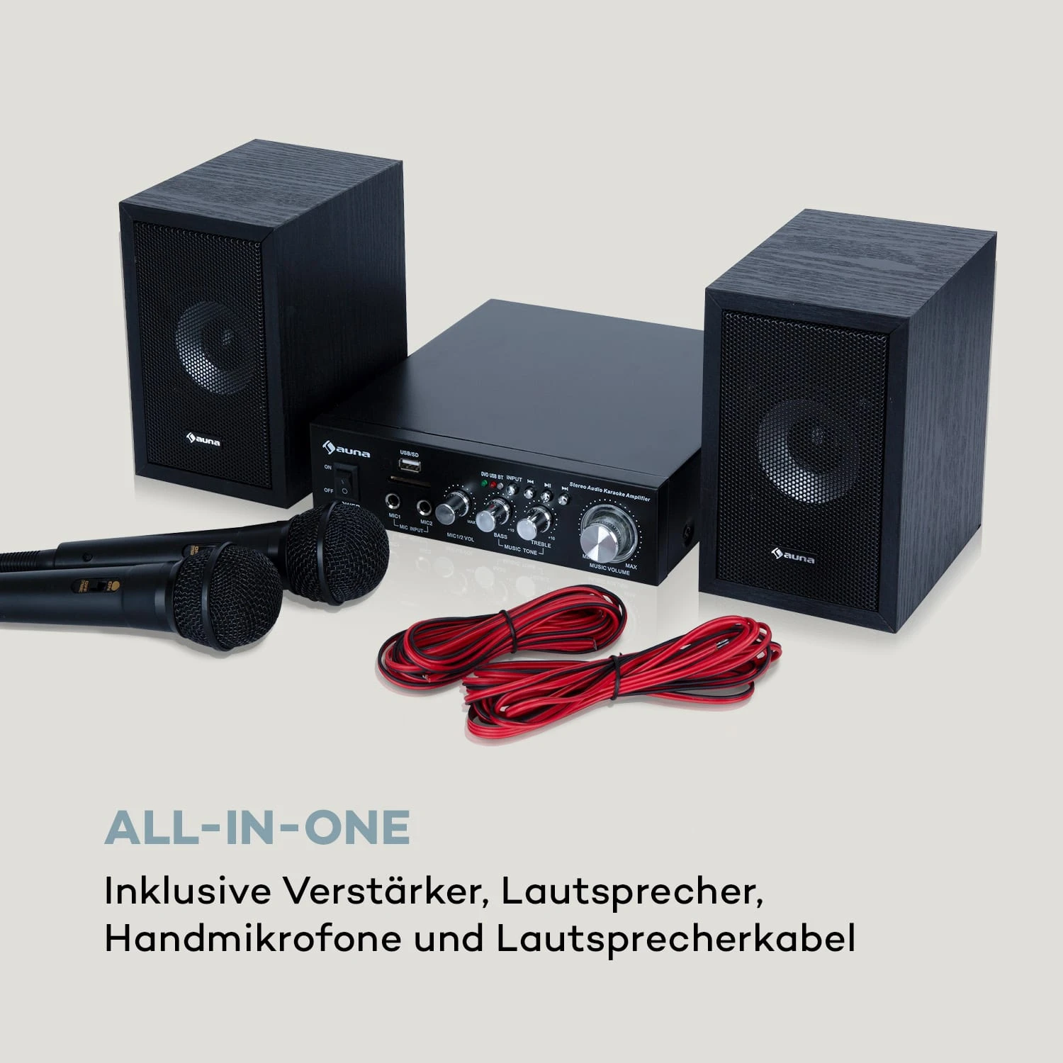Karaoke Star 2 Karaoke-Set 2 X 50 W Max. BT USB/SD Line-In 2 X Mikro 7 Karaoke Star 2 Karaoke-Set 2 X 50 W Max. BT USB/SD Line-In 2 X Mikro – Bild 7