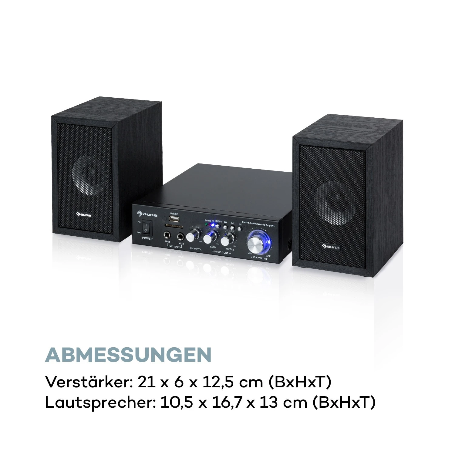 Karaoke Star 2 Karaoke-Set 2 X 50 W Max. BT USB/SD Line-In 2 X Mikro 8 Karaoke Star 2 Karaoke-Set 2 X 50 W Max. BT USB/SD Line-In 2 X Mikro – Bild 8