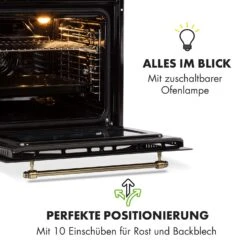 Victoria Einbaubackofen Retro-Design 9 Funktionen 50-250°C Schwarz 16 Victoria Einbaubackofen Retro-Design 9 Funktionen 50-250°C Schwarz -Innovation Home Appliances Store 10032460 de 0007 logo