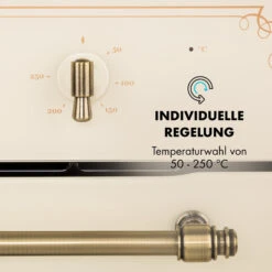 Victoria Einbaubackofen Retro-Design 9 Funktionen 50-250°C Elfenbein 14 Victoria Einbaubackofen Retro-Design 9 Funktionen 50-250°C Elfenbein -Innovation Home Appliances Store 10032485 de 0005 logo