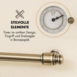 Victoria Einbaubackofen Retro-Design 9 Funktionen 50-250°C Elfenbein 15 Victoria Einbaubackofen Retro-Design 9 Funktionen 50-250°C Elfenbein -Innovation Home Appliances Store 10032485 de 0006 logo