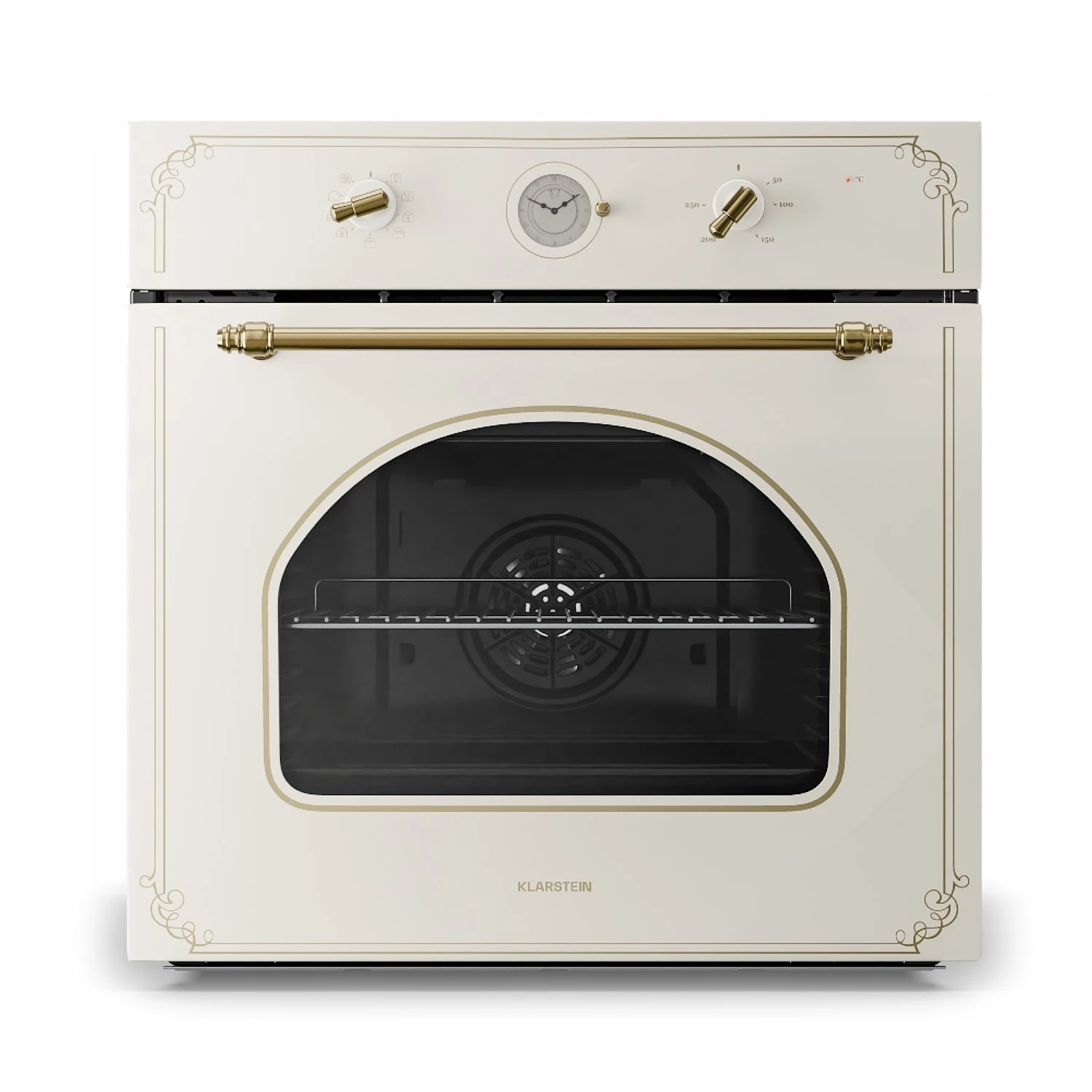 Victoria Einbaubackofen Retro-Design 9 Funktionen 50-250°C Elfenbein 1 Victoria Einbaubackofen Retro-Design 9 Funktionen 50-250°C Elfenbein