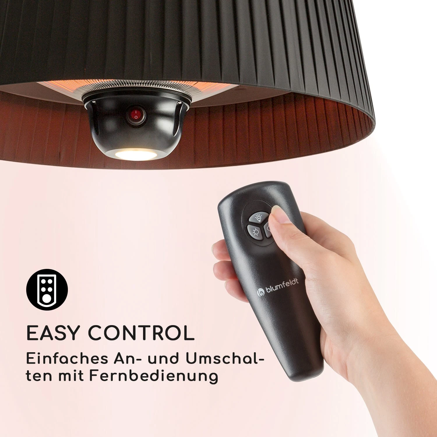 Venice Heat Terrassenheizstrahler 800/1000/1800W Fernbedienung Schwarz 6 Venice Heat Terrassenheizstrahler 800/1000/1800W Fernbedienung Schwarz – Bild 6