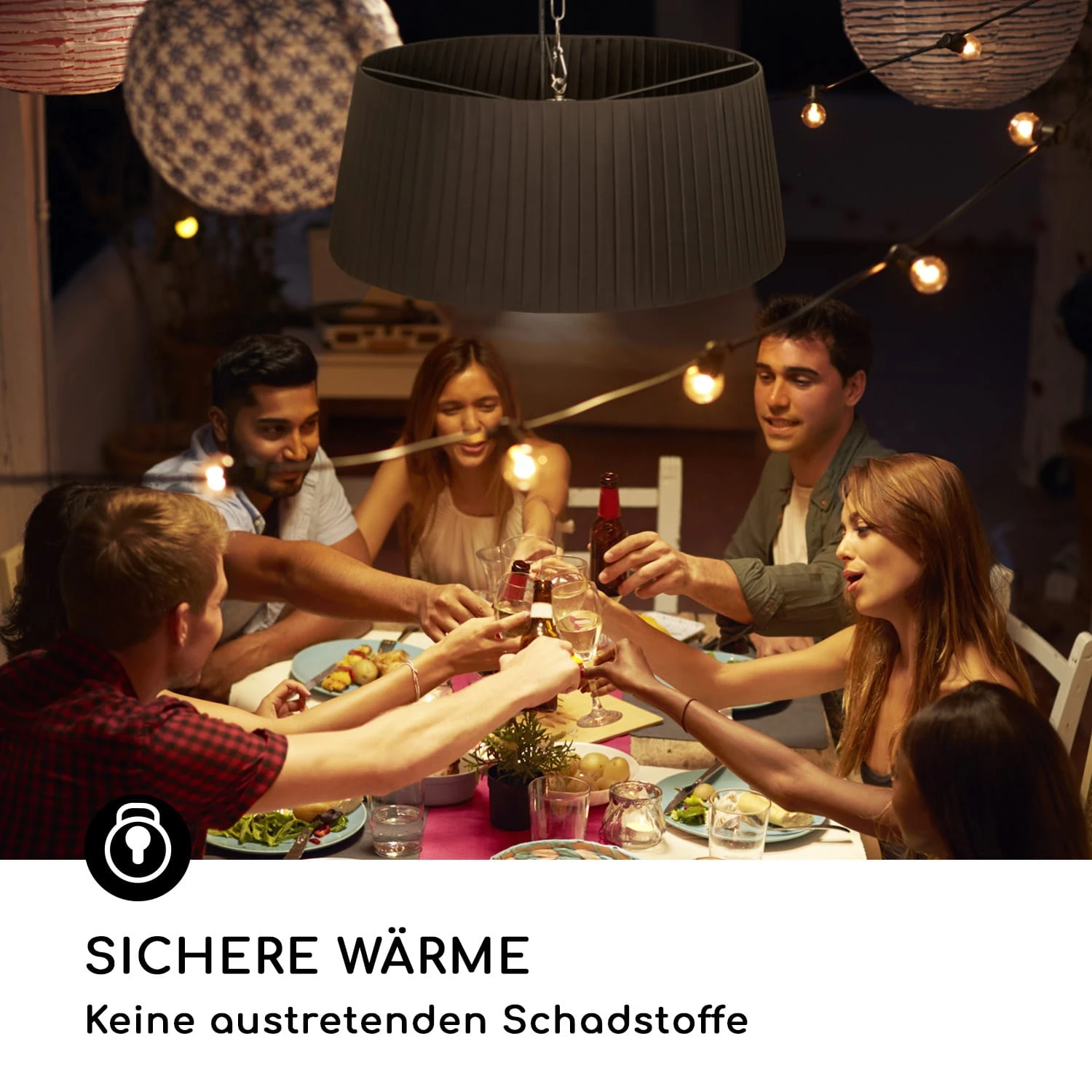 Venice Heat Terrassenheizstrahler 800/1000/1800W Fernbedienung Schwarz 7 Venice Heat Terrassenheizstrahler 800/1000/1800W Fernbedienung Schwarz – Bild 7