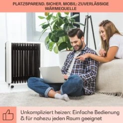 Thermaxx 2500 Ölradiator 2500W 5-35° C 24h-Timer Weiß/schwarz -Innovation Home Appliances Store 10032775 de 0007 usp