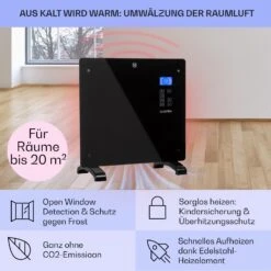 Norderney Konvektions-Heizgerät Thermostat Timer 1000W 20m² -Innovation Home Appliances Store 10032787 de 0004 usp