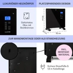 Norderney Konvektions-Heizgerät Thermostat Timer 1000W 20m² -Innovation Home Appliances Store 10032787 de 0006 usp