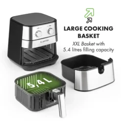 AeroVital Heißluftfritteuse 1700W 5,4 Liter Timer Edelstahl Silber -Innovation Home Appliances Store 10032848 yy 0009 logo Klarstein AeroVital Heissluftfritteuse silber reedit