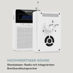 DigiPlug DAB Steckdosen-Radio, DAB+, UKW/PLL, BT, LCD-Display, Weiß 14 DigiPlug DAB Steckdosen-Radio, DAB+, UKW/PLL, BT, LCD-Display, Weiß -Innovation Home Appliances Store 10032857 de 0007 logo