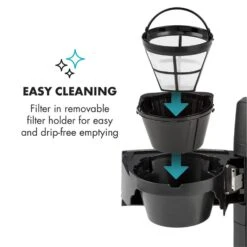 Aromatica II Kaffeemaschine, Mahlwerk, 1,25 L, Silber -Innovation Home Appliances Store 10032872 yy 0007 logo Klarstein Aromatica II Kaffeemaschine silber