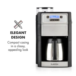 Aromatica II Thermo Kaffeemaschine, Mahlwerk, 1,25 L, Silber 13 Aromatica II Thermo Kaffeemaschine, Mahlwerk, 1,25 L, Silber -Innovation Home Appliances Store 10032875 yy 0003 logo Klarstein Aromatica II Thermo Kaffeemaschine silber