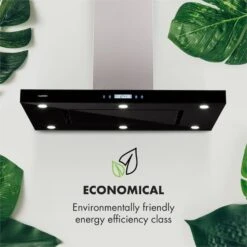 Valeria Inselabzugshaube 90cm 650m³/h Abluft Touch LED Glas Edelstahl -Innovation Home Appliances Store 10032902 uk 0005 logo Klarstein Valeria Inselabzugshaube 90cm Edelstahl