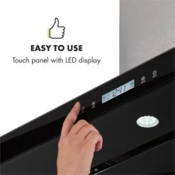 Valeria Inselabzugshaube 90cm 650m³/h Abluft Touch LED Glas Edelstahl -Innovation Home Appliances Store 10032902 uk 0007 logo Klarstein Valeria Inselabzugshaube 90cm Edelstahl