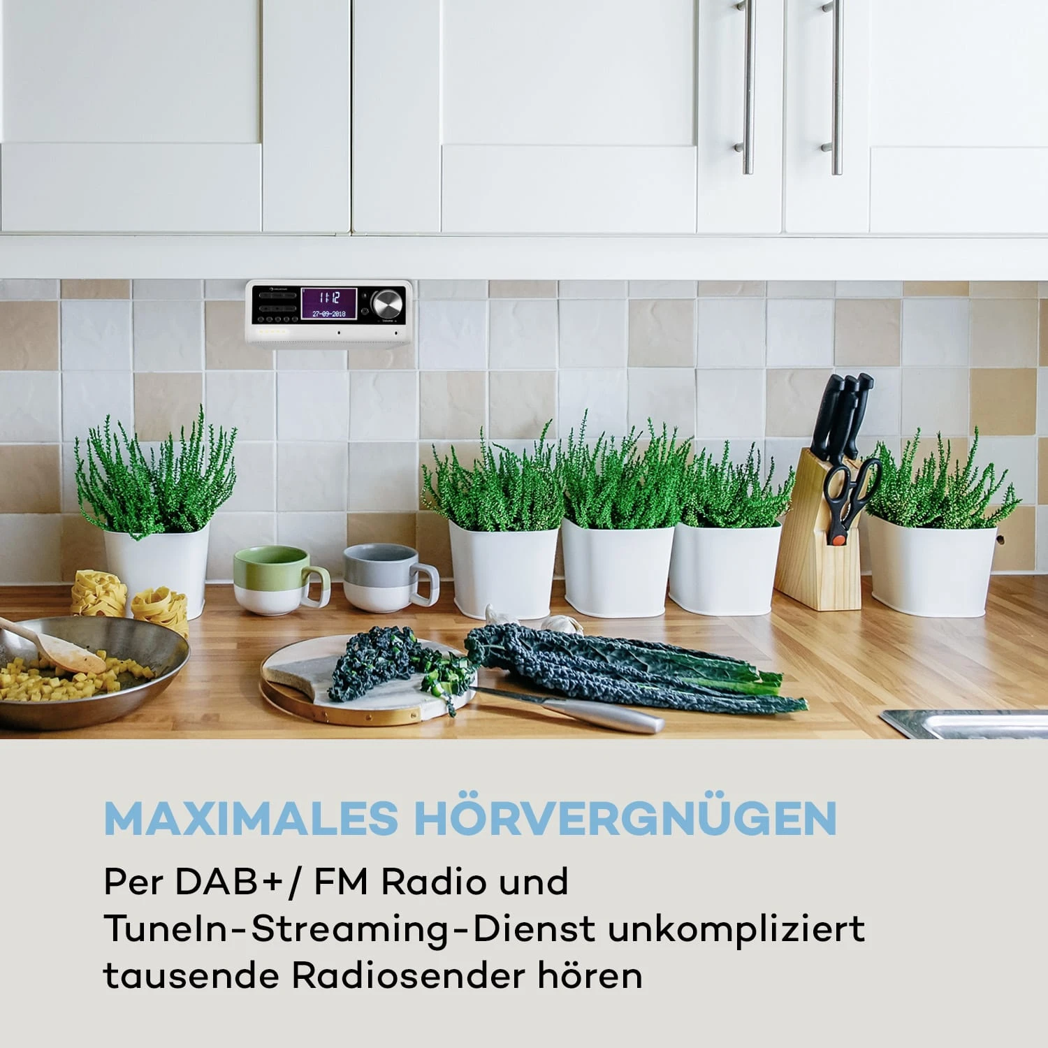Intelligence DAB+ Küchenradio, Alexa-VoiceControl, Spotify, BT, Weiß 2 Intelligence DAB+ Küchenradio, Alexa-VoiceControl, Spotify, BT, Weiß – Bild 2